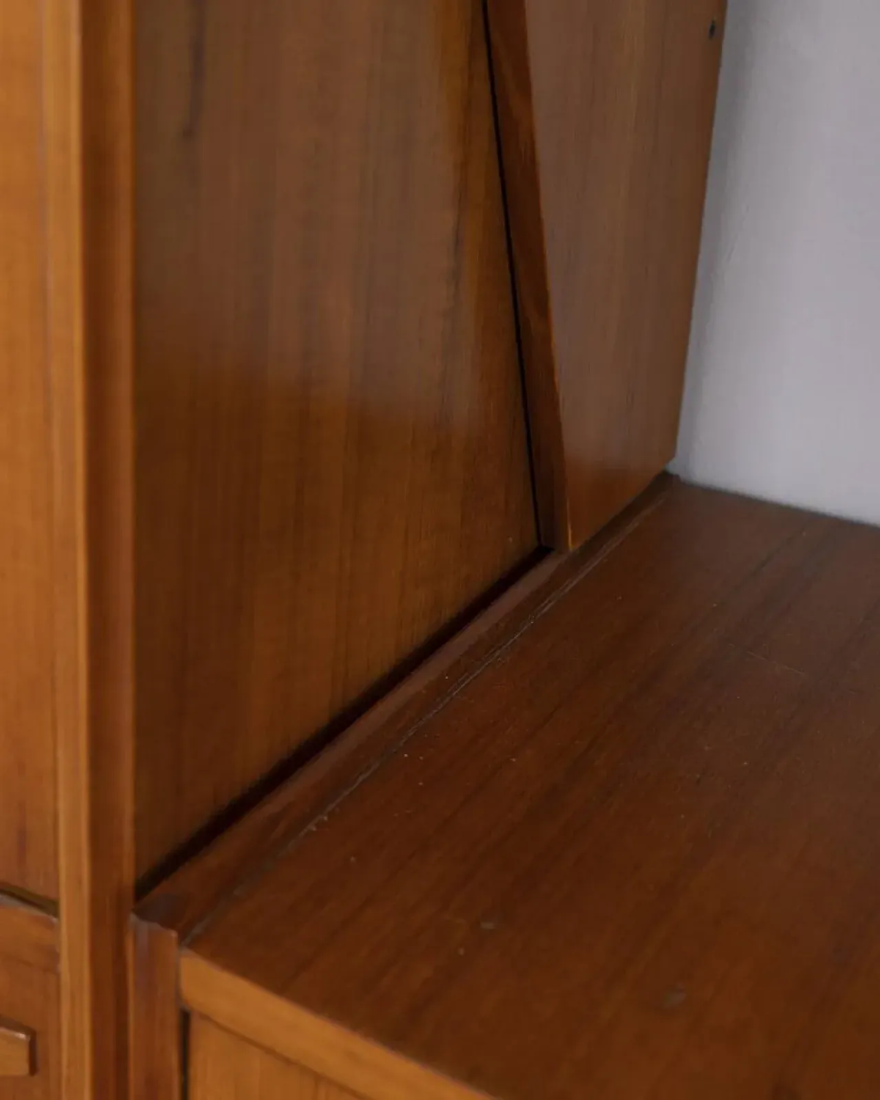 Teak sideboard with wall-mounted system, 1960s 7