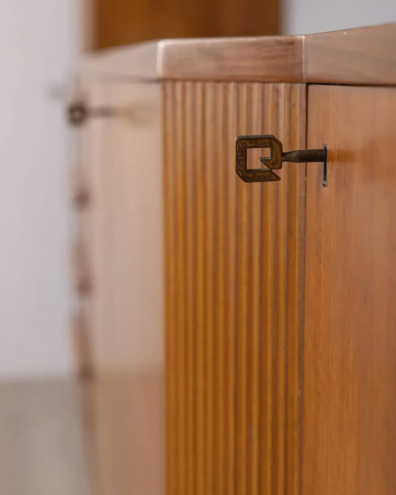 Teak sideboard with wall-mounted system, 1960s 44