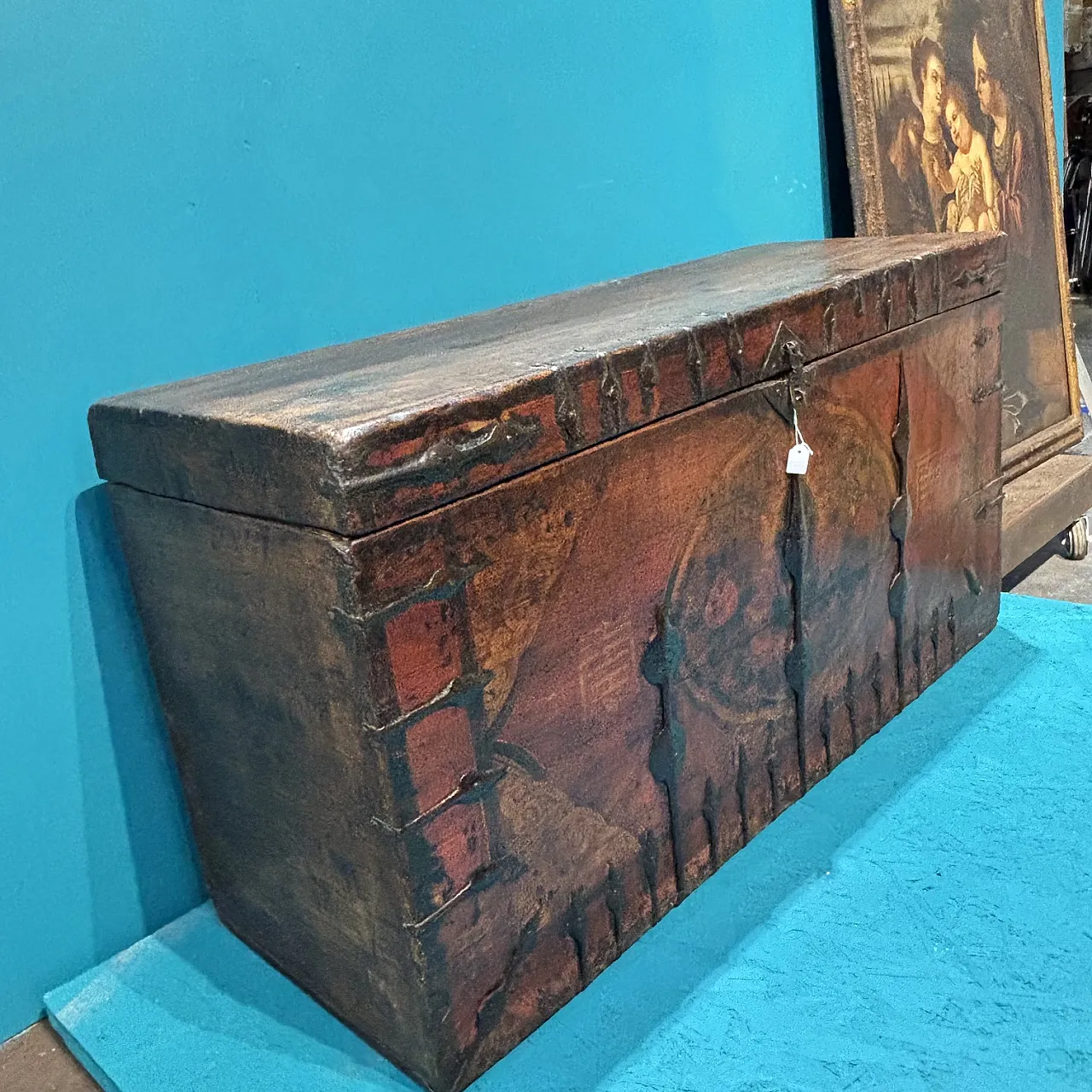 Tibetan chest painted, 19th century 9