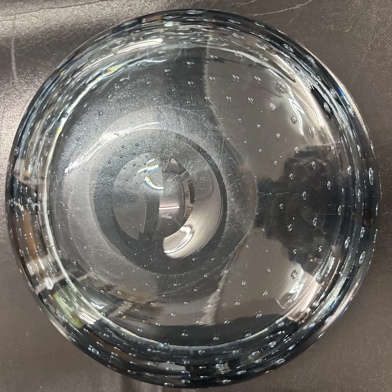Pocket emptying centerpiece in Murano glass with bubbles, 1960s 8