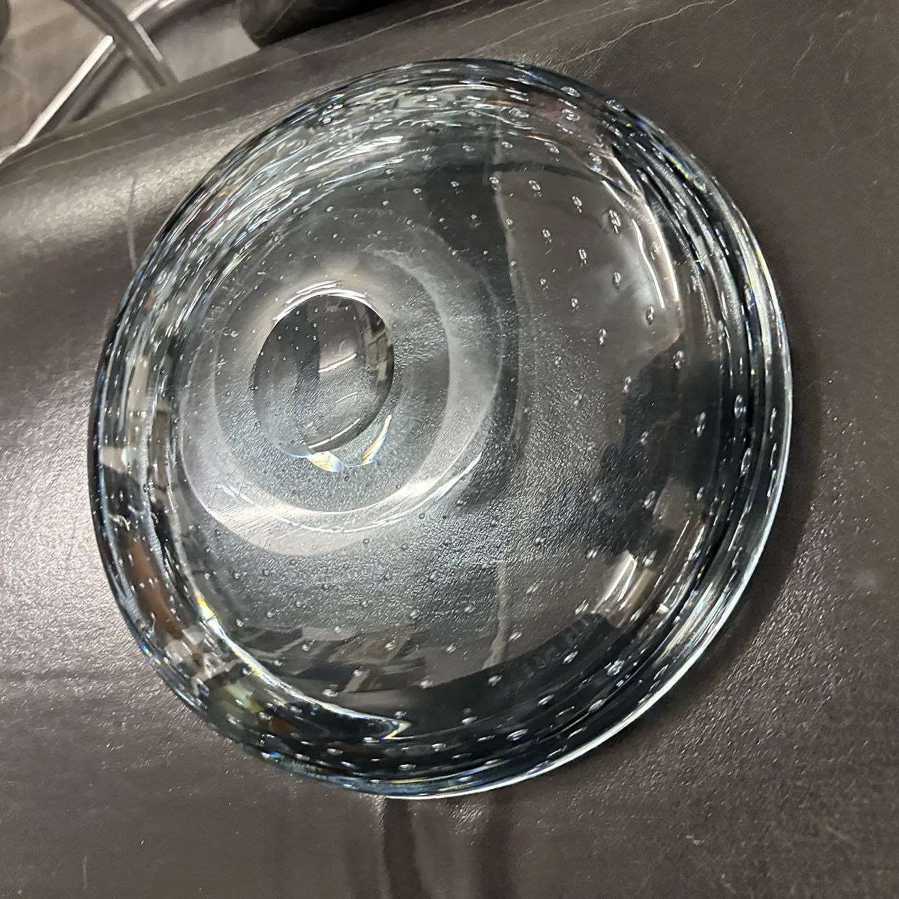 Pocket emptying centerpiece in Murano glass with bubbles, 1960s 9