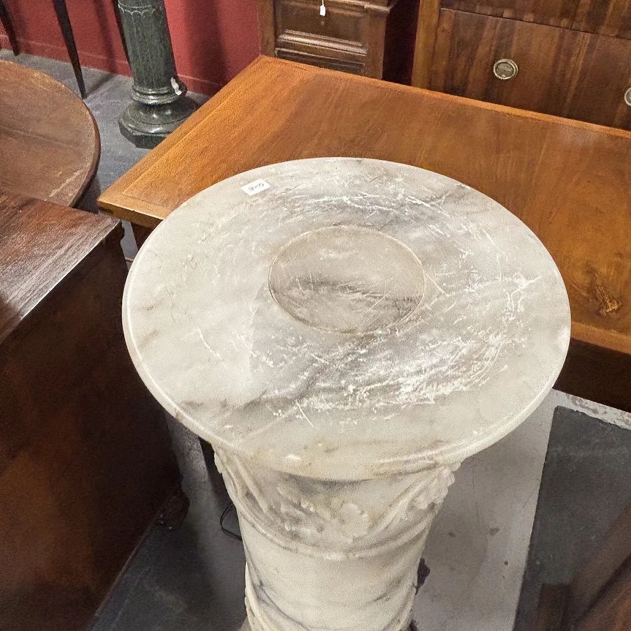 Art Nouveau alabaster lamp column, 1920s 8