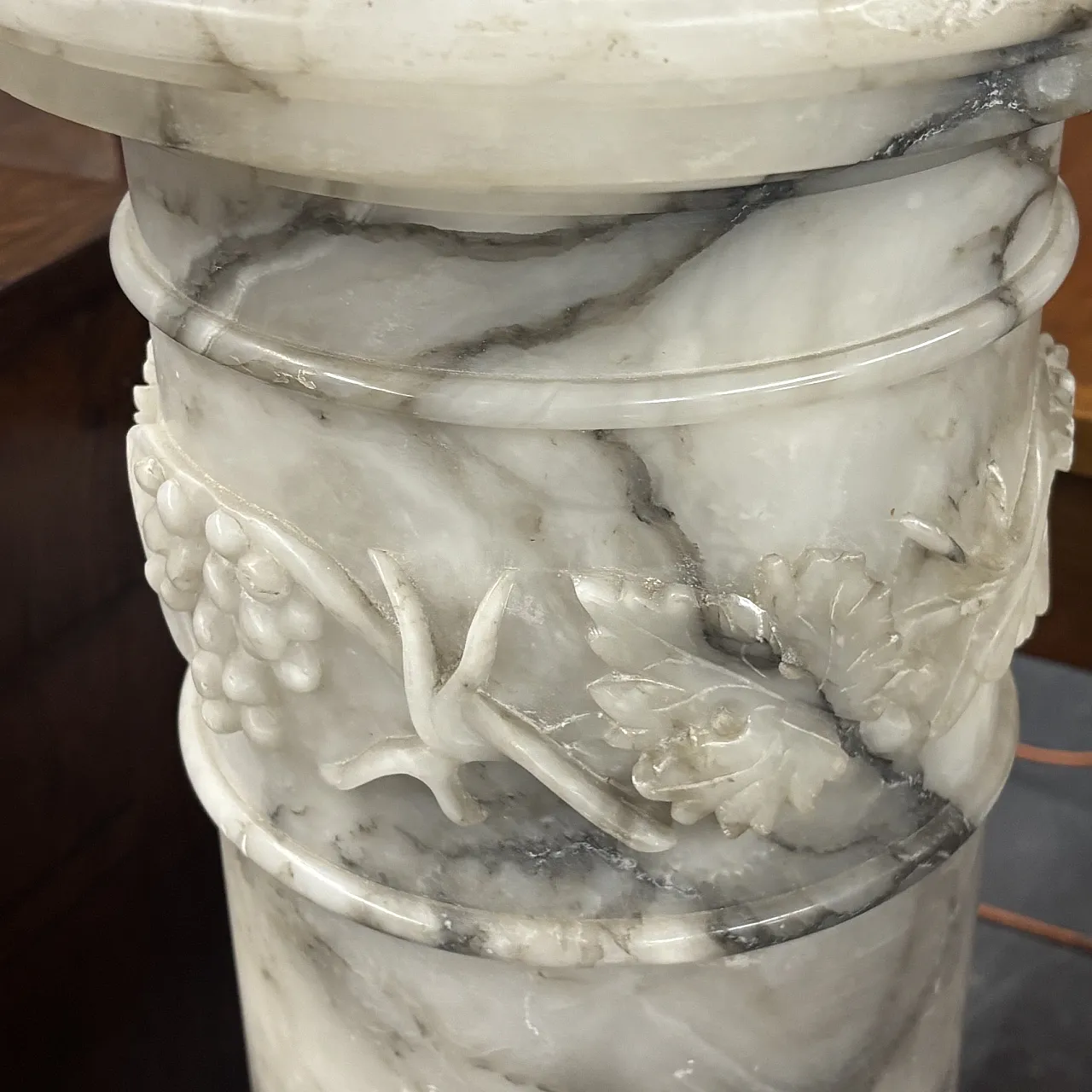 Art Nouveau alabaster lamp column, 1920s 9