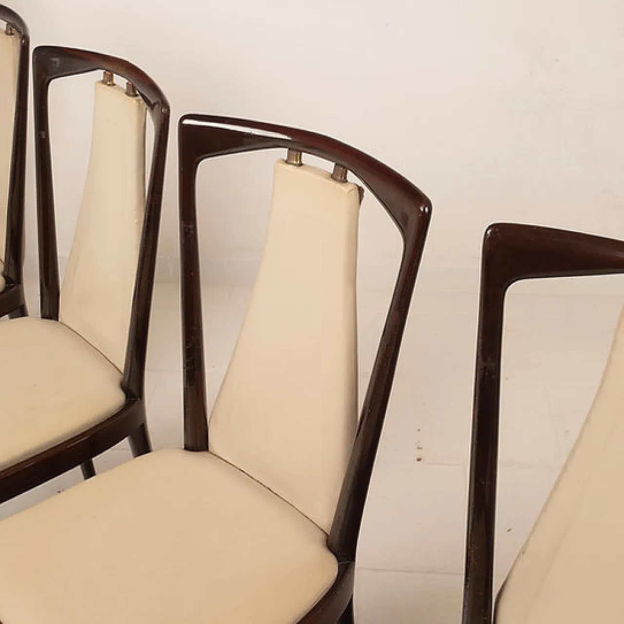 6 sedie da pranzo in mogano di Osvaldo Borsani per ABV, anni '50 12