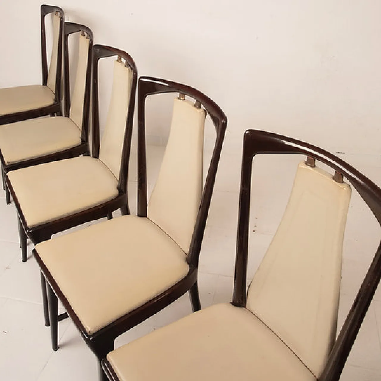 6 sedie da pranzo in mogano di Osvaldo Borsani per ABV, anni '50 14