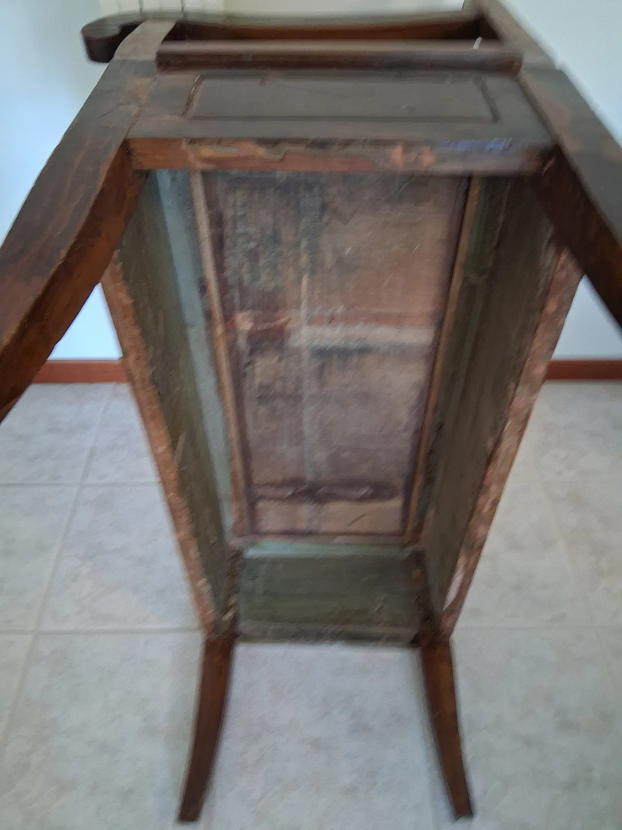 Divano in stile Neoclassico in legno con schienale a lira, anni '50 5