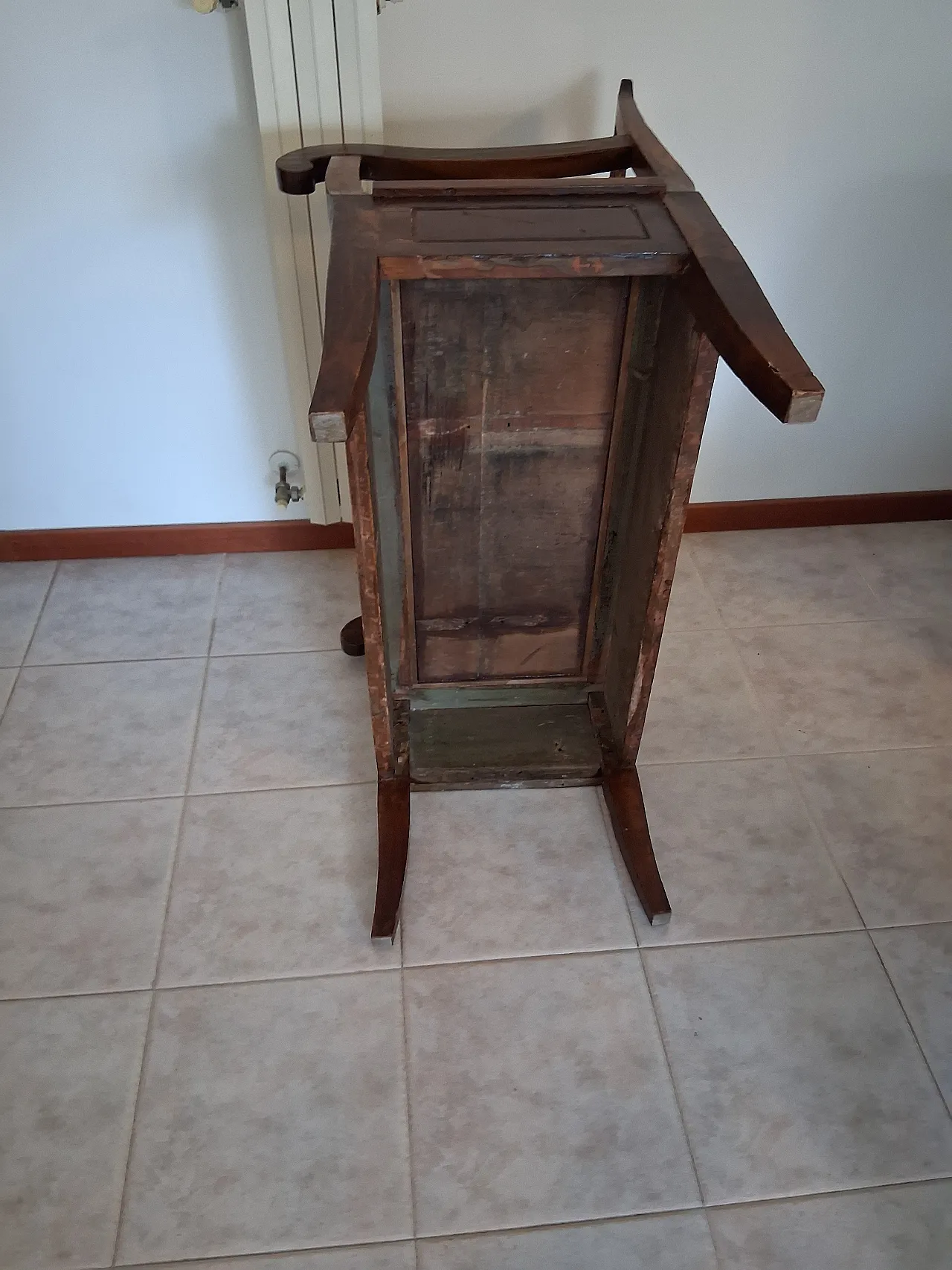 Divano in stile Neoclassico in legno con schienale a lira, anni '50 6