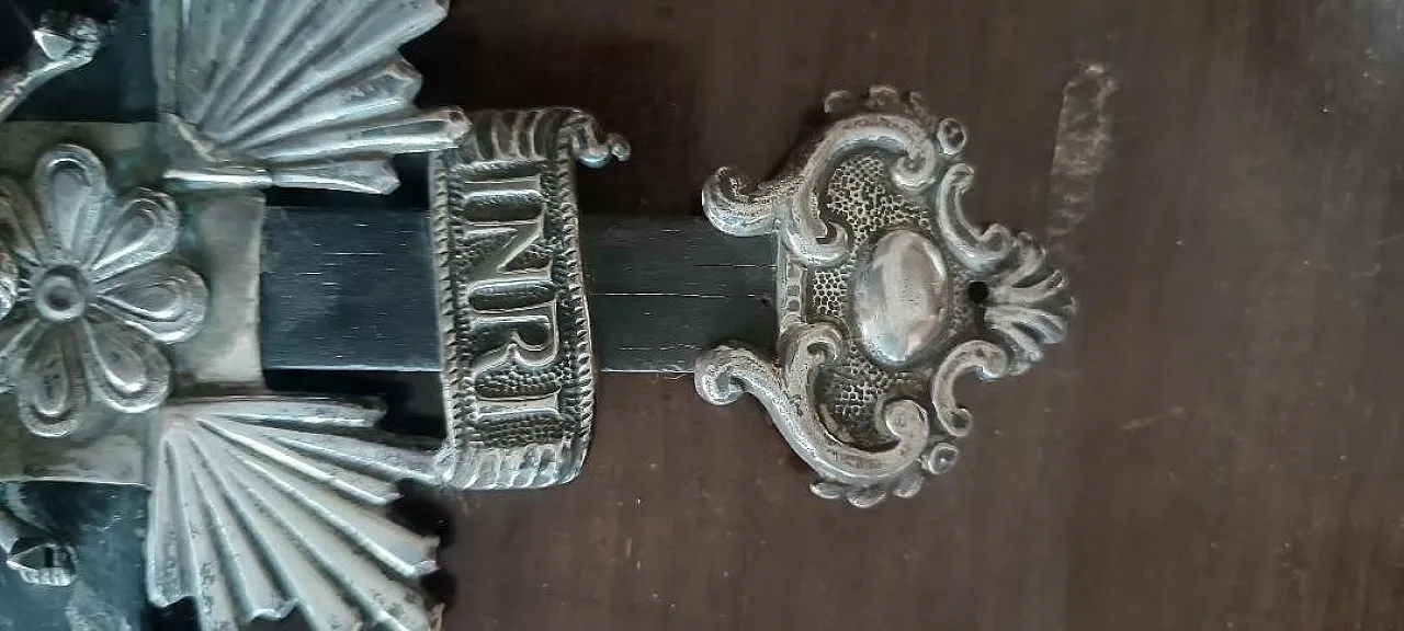 Silver wall crucifix, 19th century 5