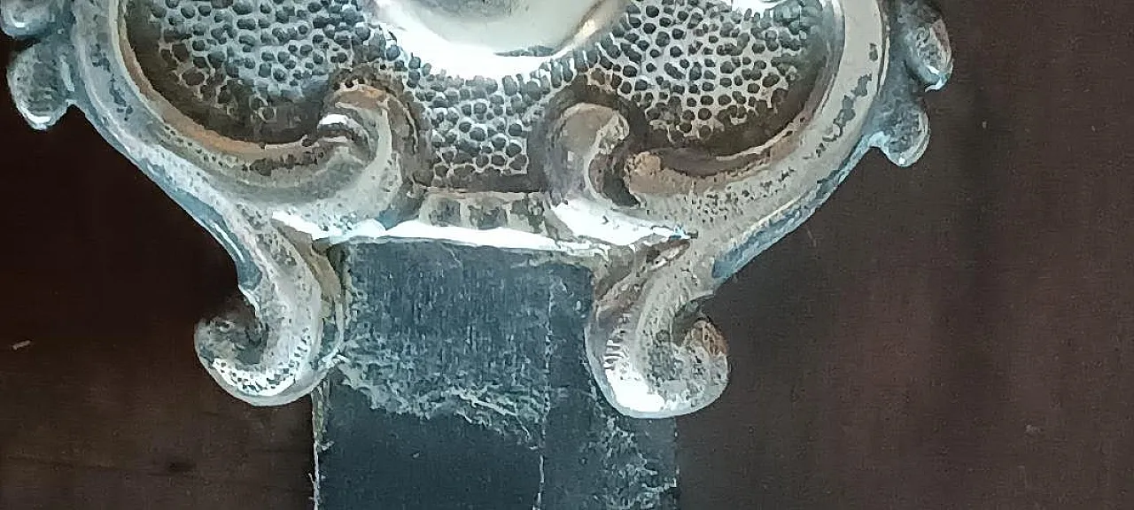 Silver wall crucifix, 19th century 6