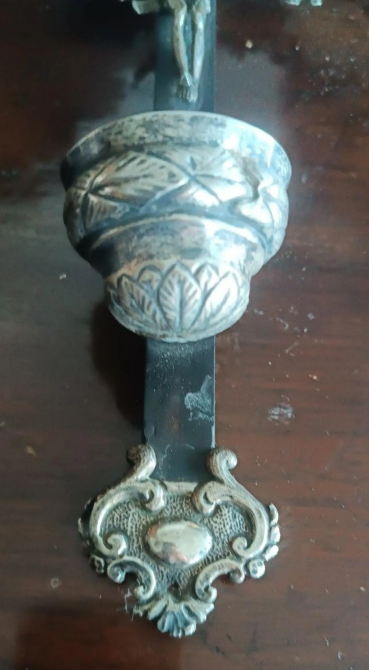 Silver wall crucifix, 19th century 10