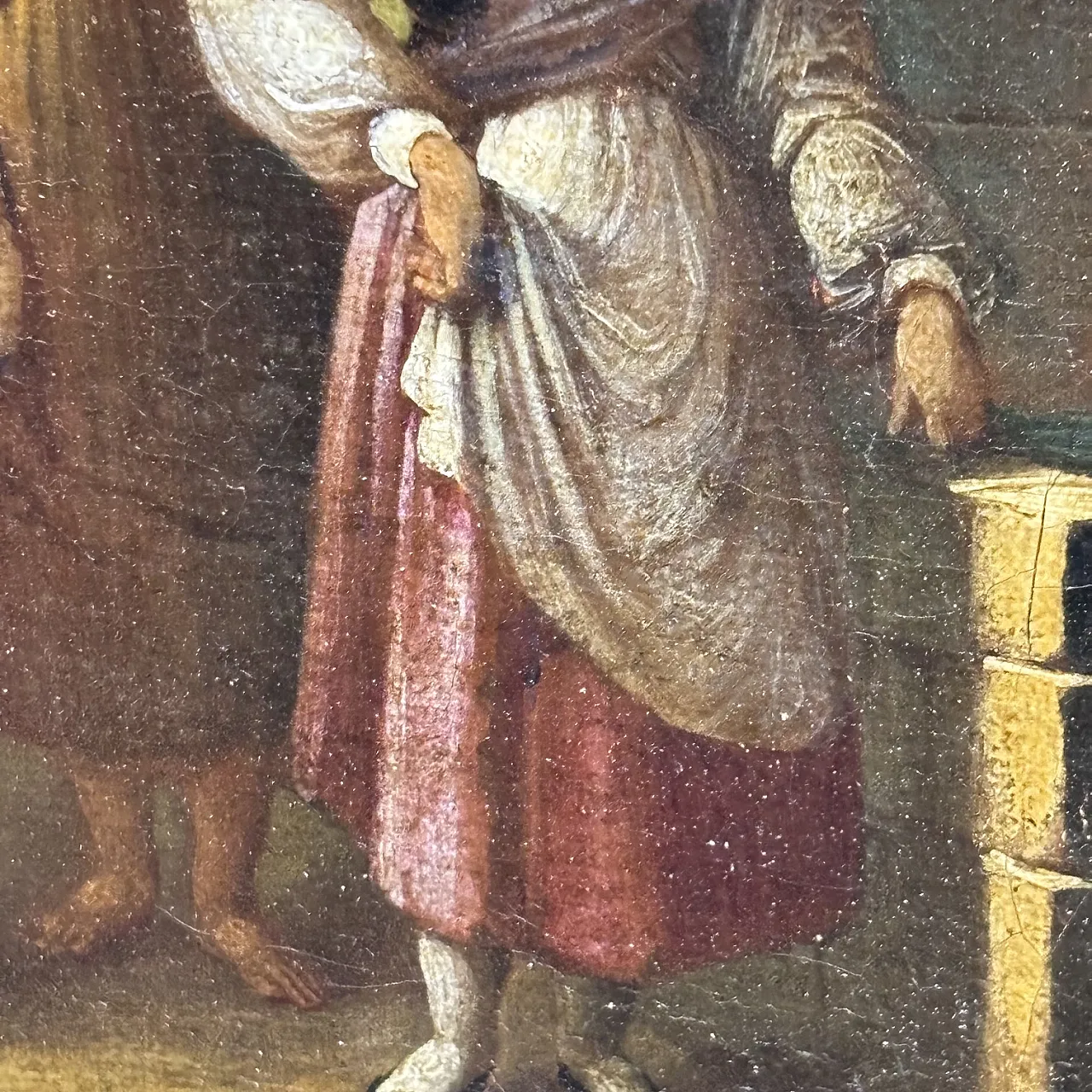 Oil on canvas, three common people of Ciociaria, 19th century 3