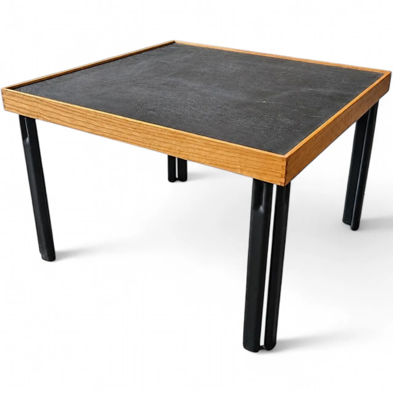 Modern coffee table in oak and lacquered wood, 1950s 5