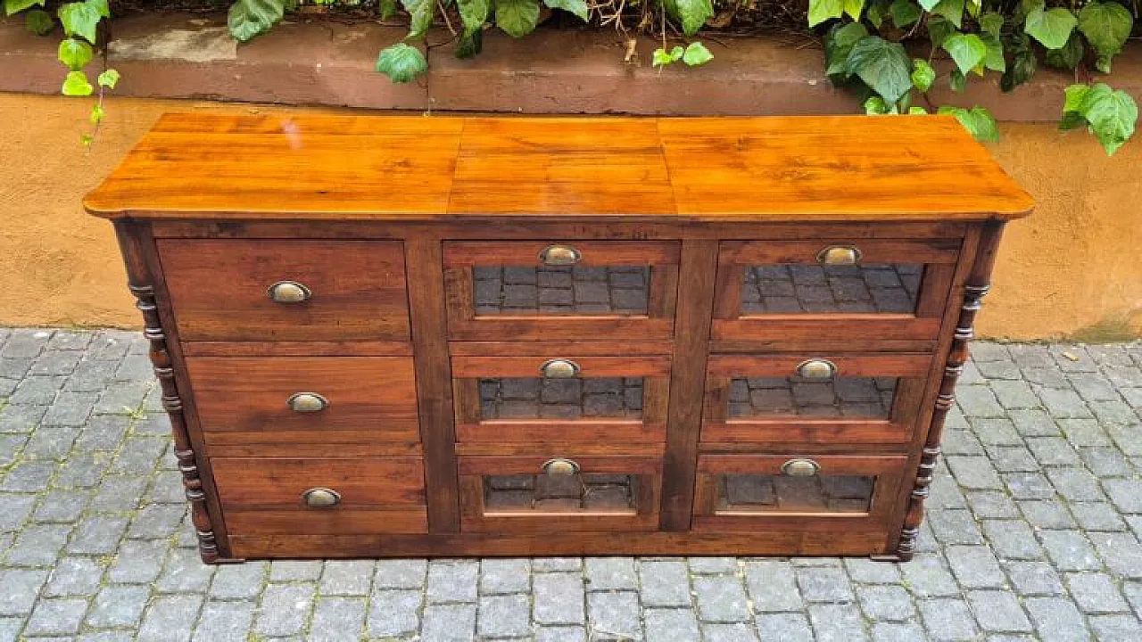 Cassettiera pastaia in legno di noce, fine '800 3