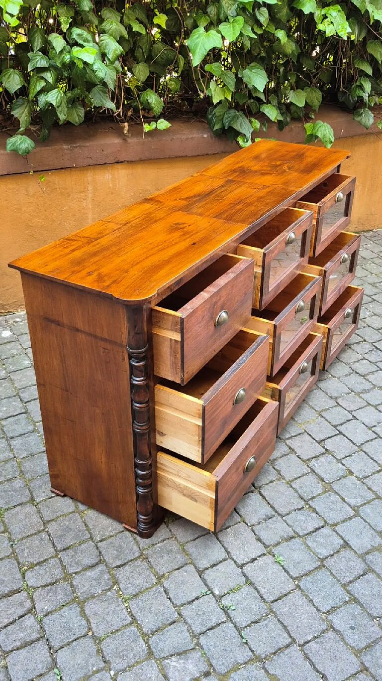 Cassettiera pastaia in legno di noce, fine '800 5