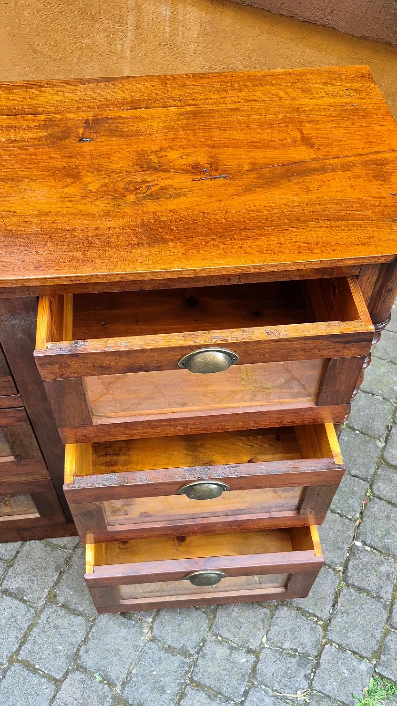 Cassettiera pastaia in legno di noce, fine '800 6