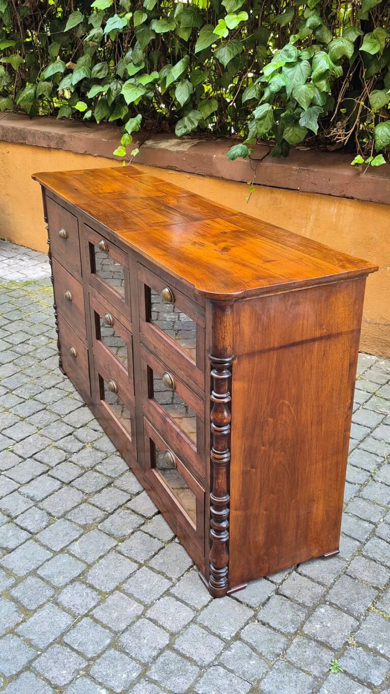 Cassettiera pastaia in legno di noce, fine '800 8