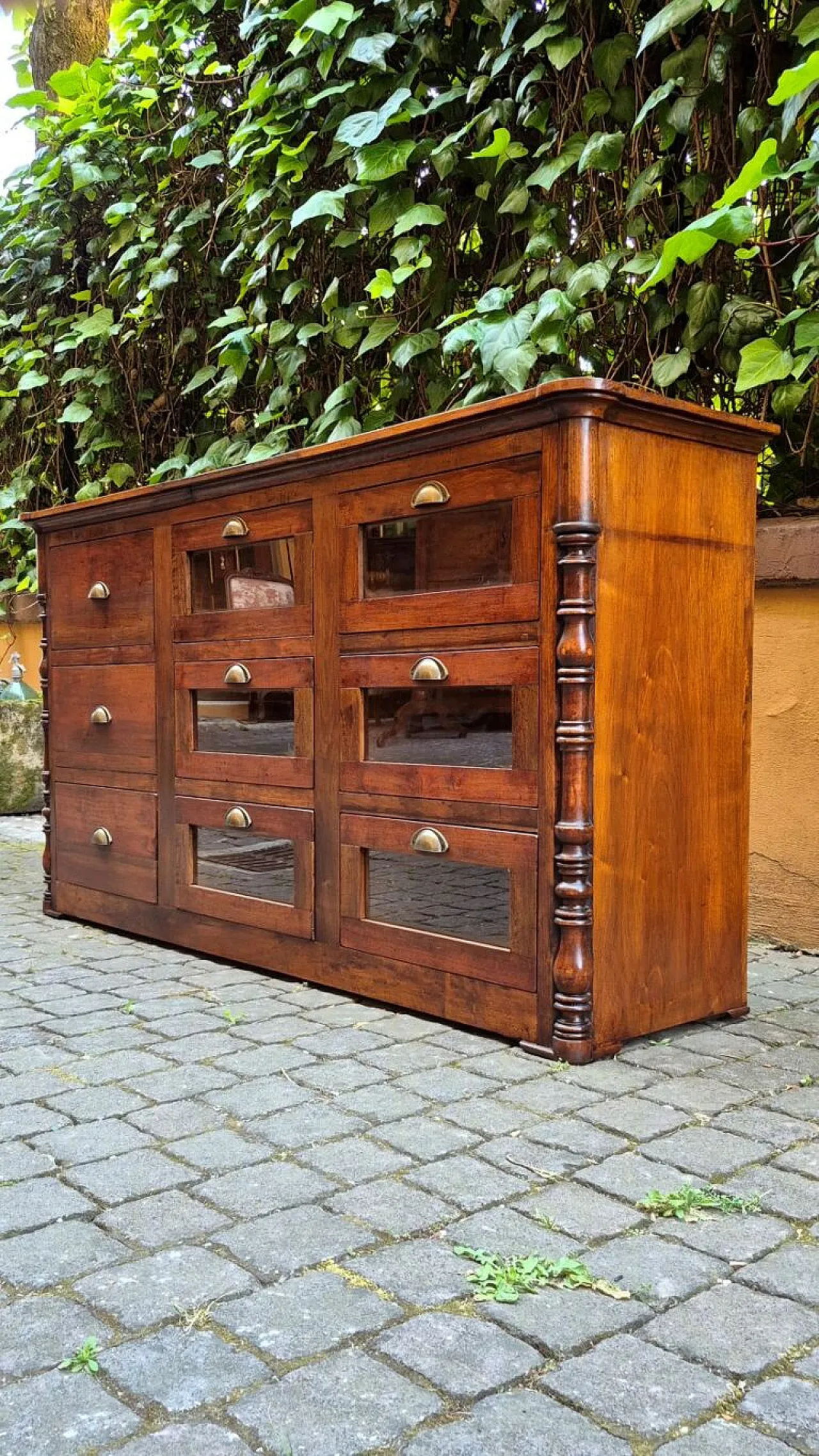 Cassettiera pastaia in legno di noce, fine '800 9