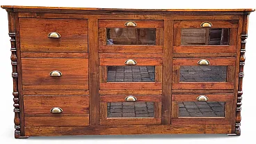 Cassettiera pastaia in legno di noce, fine '800