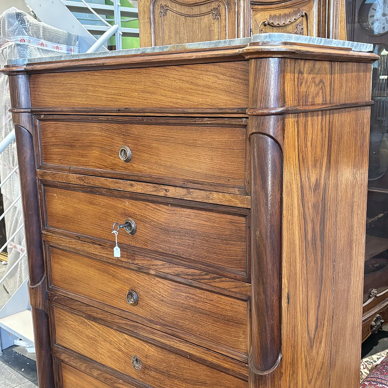 Rosewood septet, Luigi Filippo, 19th century 2