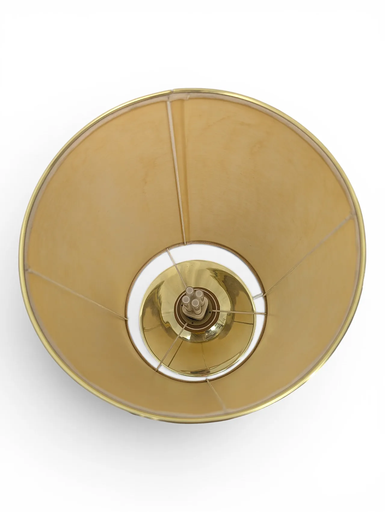 Lumi brass table lamp with original lampshade, 1970s 3