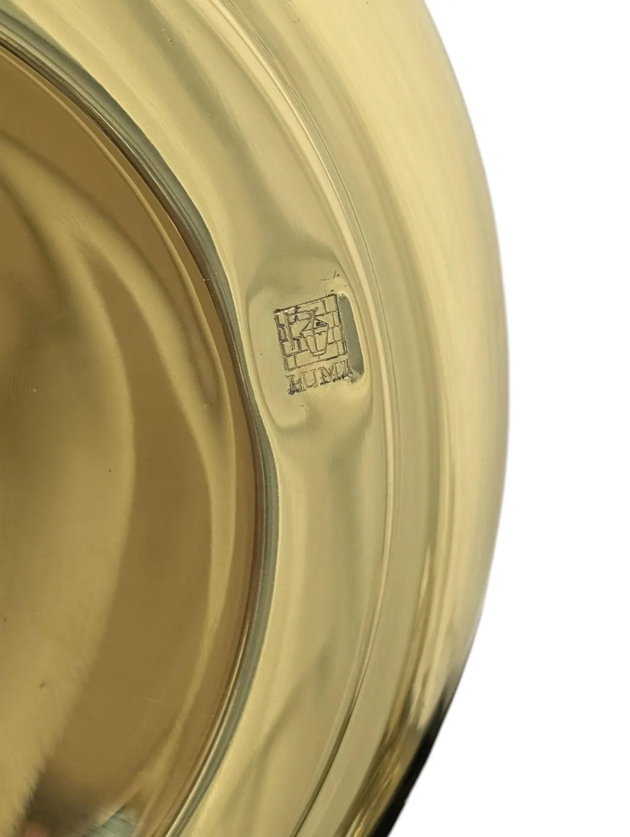 Lumi brass table lamp with original lampshade, 1970s 6