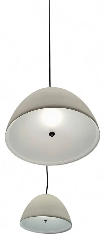 Pair of Willy Glass 60 ceiling lamps by Enzo Panzeri, 2000s