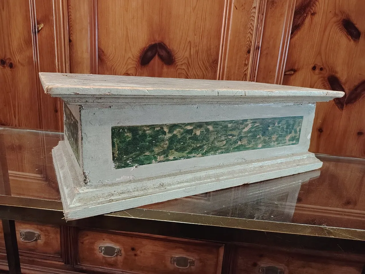 Base in legno laccato e dipinto, '700 7