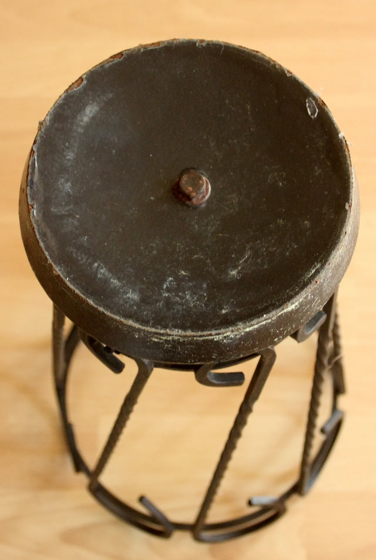 Handmade wrought iron umbrella stand, 70s 7