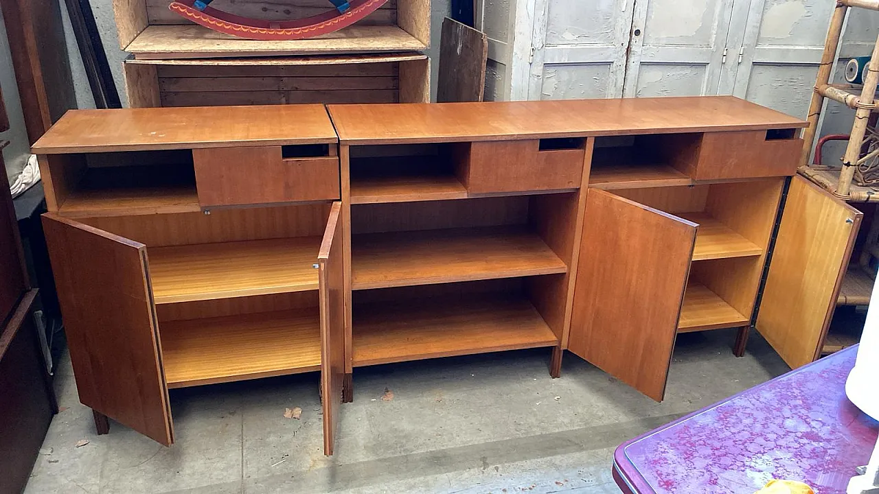 Two-part wooden sideboard, 1950s style 1
