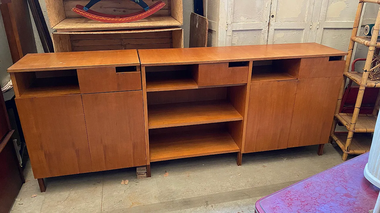Two-part wooden sideboard, 1950s style 5