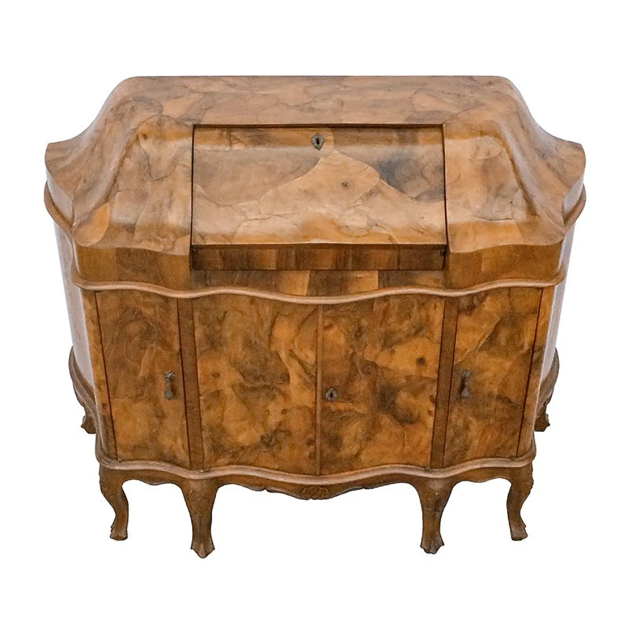 Walnut briar secretaire, early 20th century 1