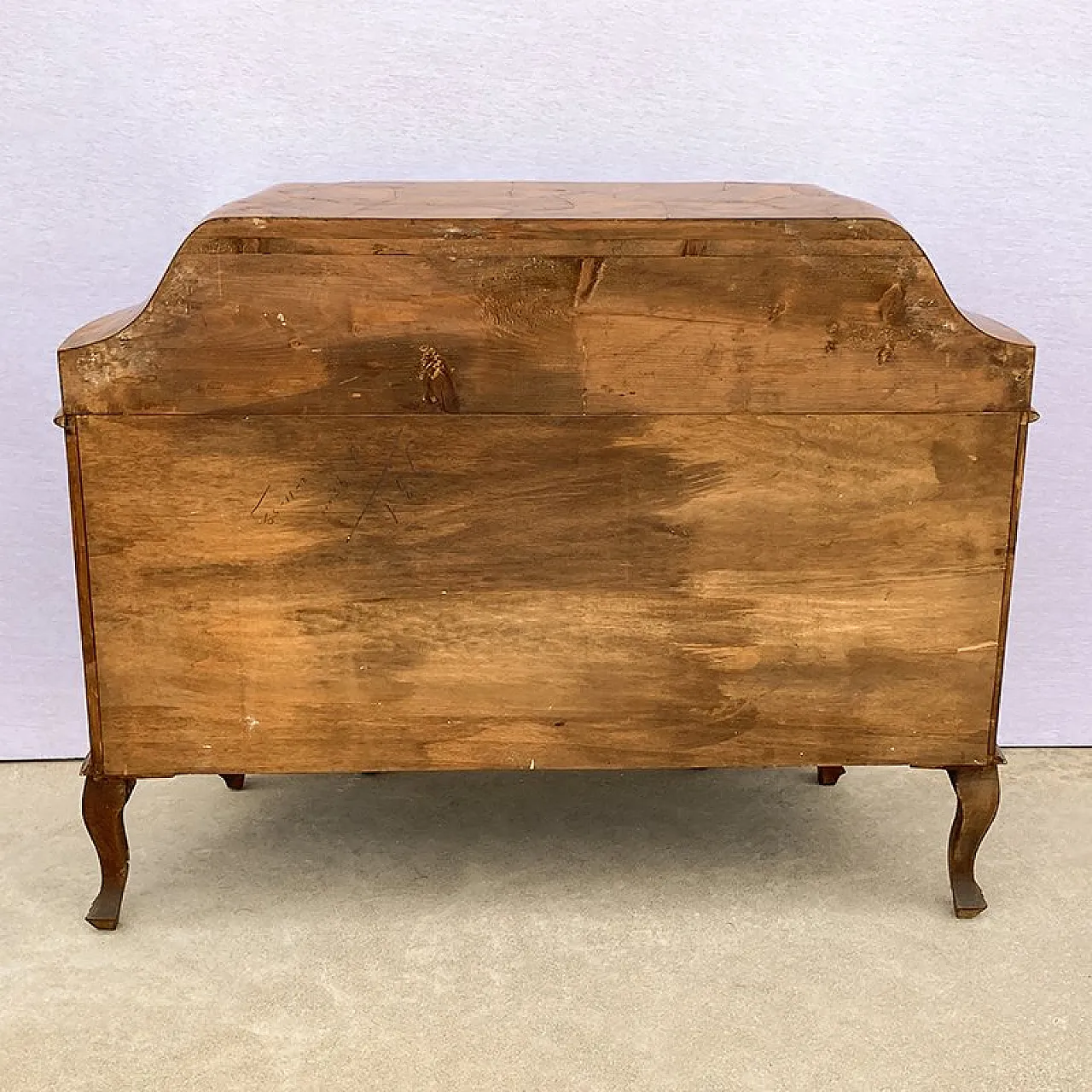 Walnut briar secretaire, early 20th century 6