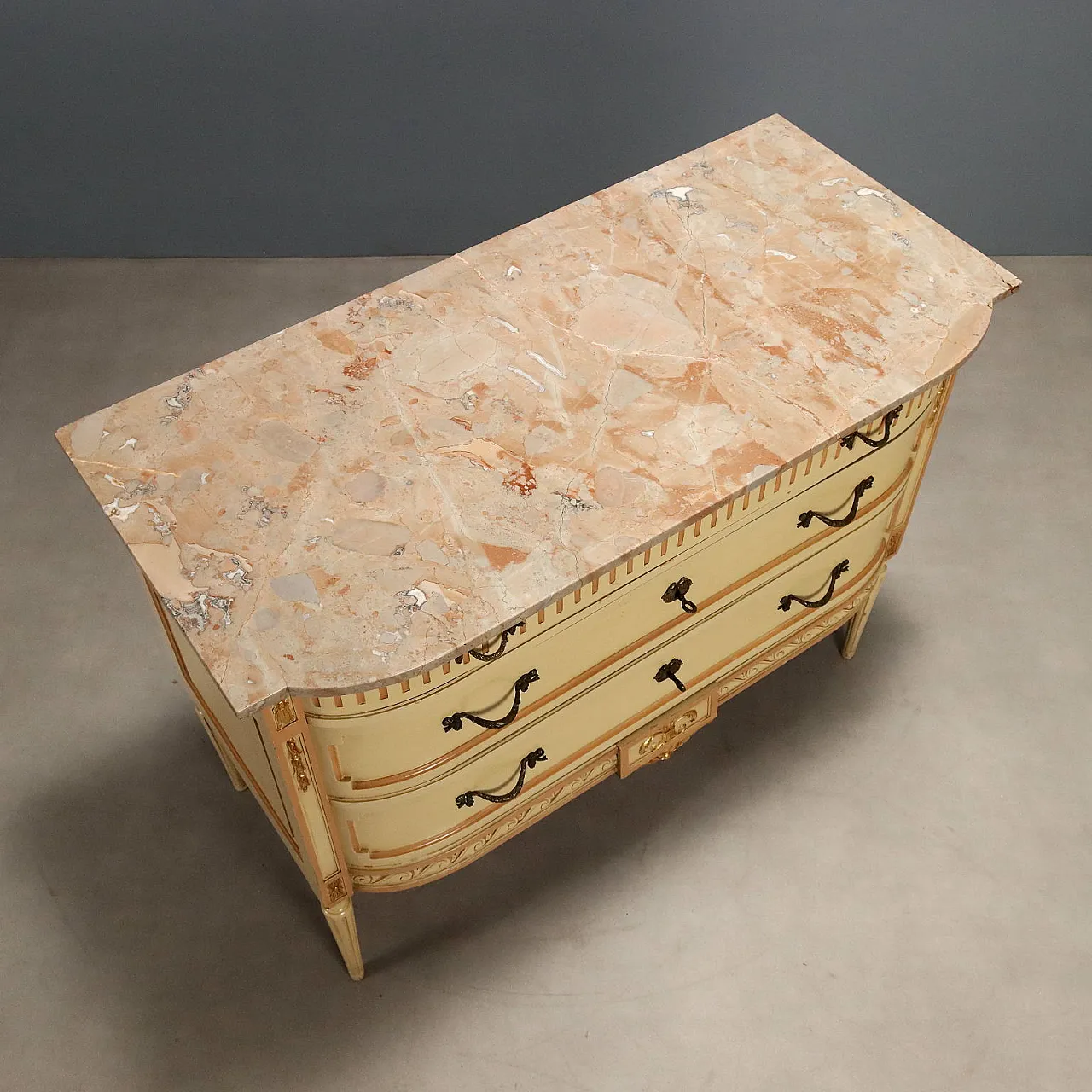 Chest of drawers in lacquered Neoclassical style, 20th century 10