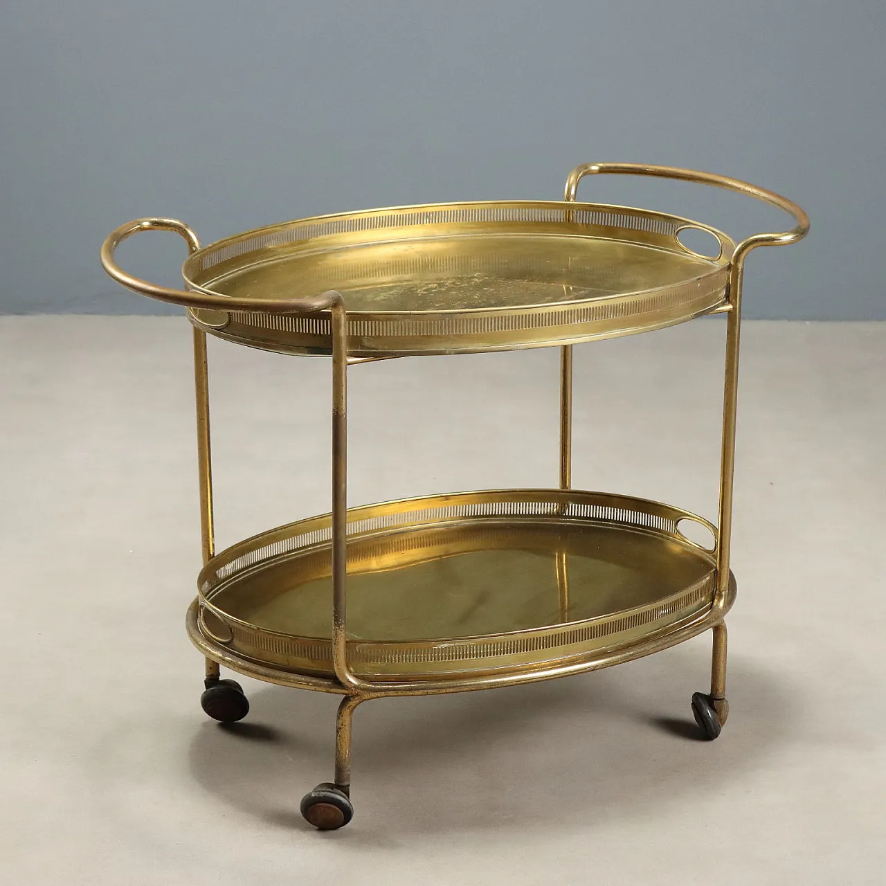 Brass cart, mid-20th century 1