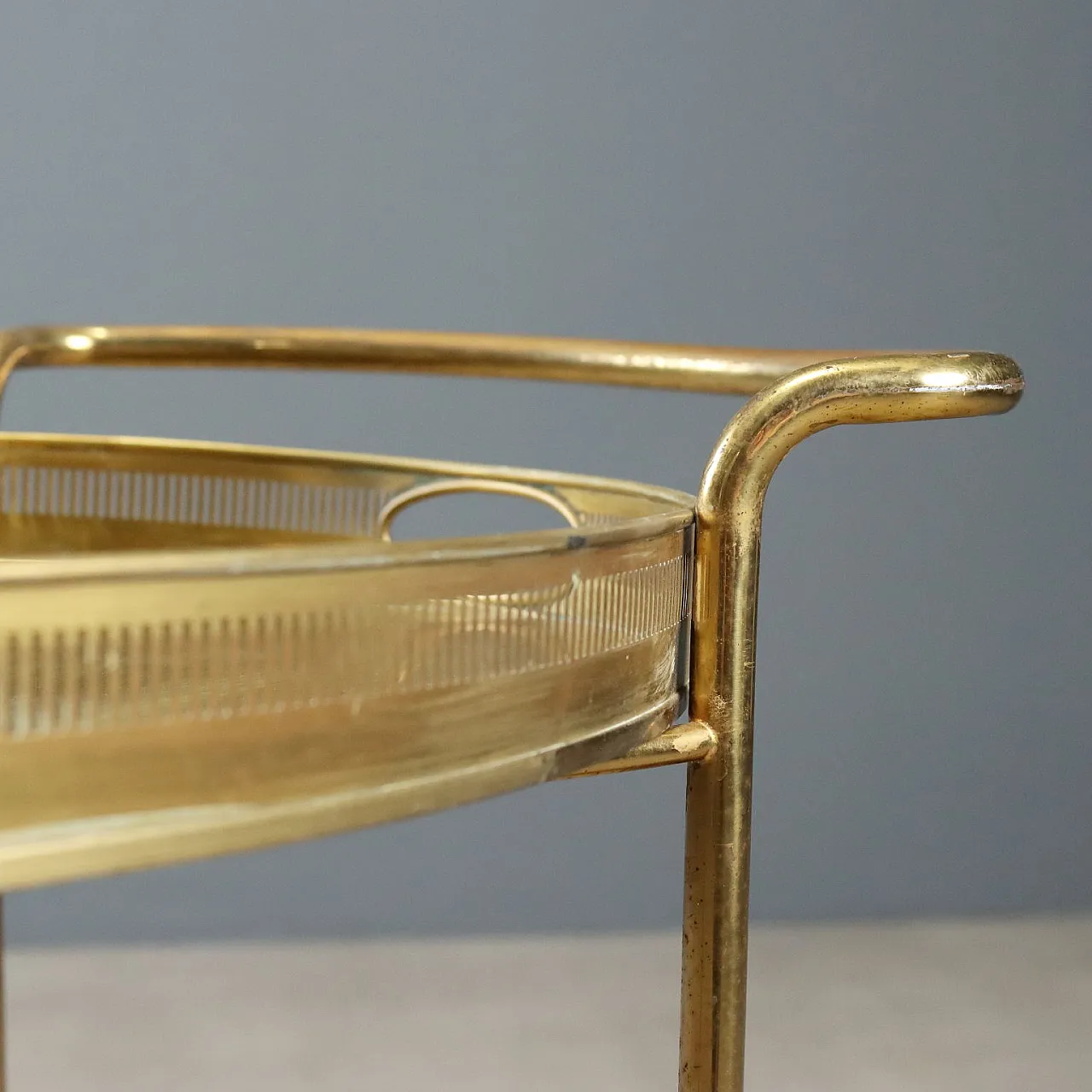 Brass cart, mid-20th century 6
