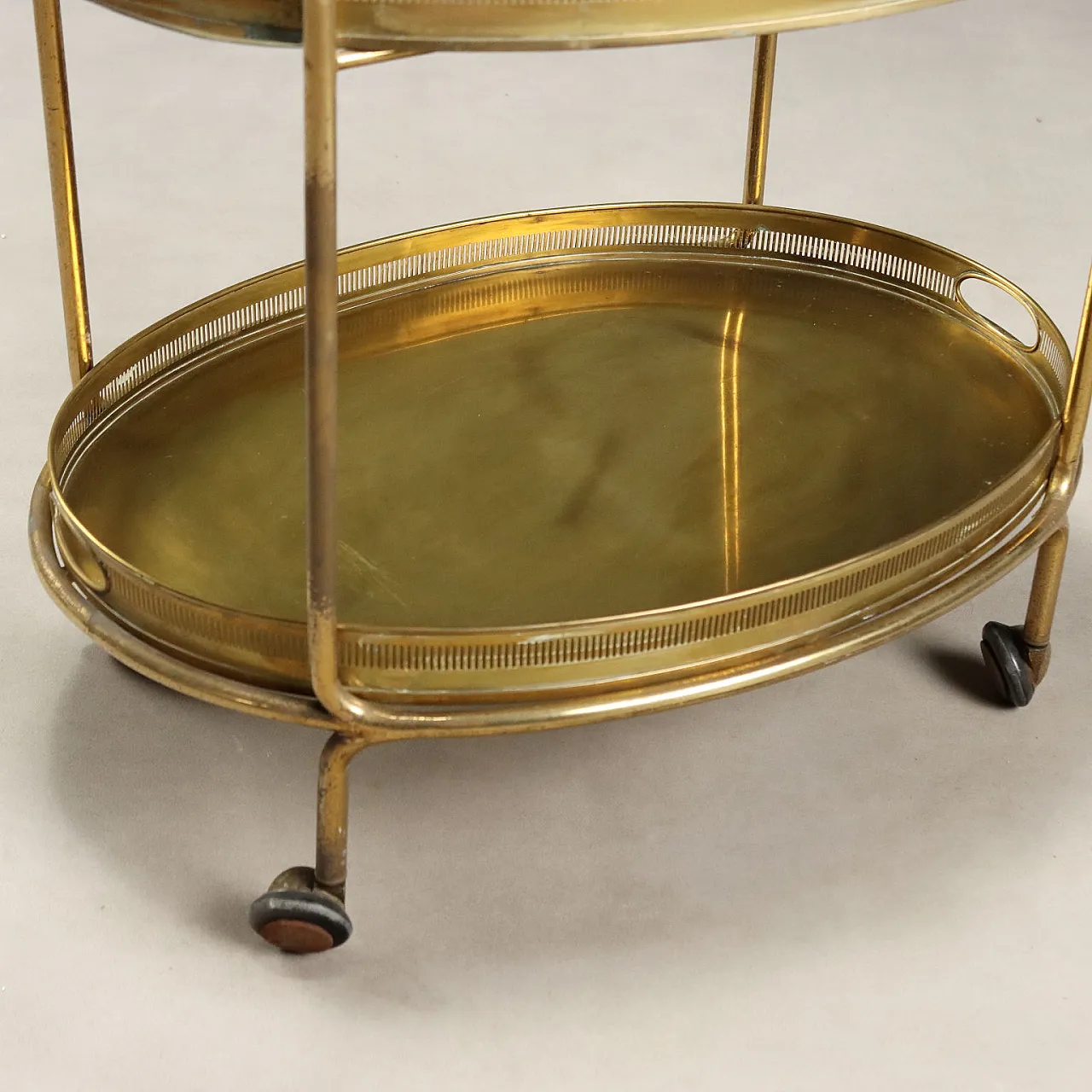 Brass cart, mid-20th century 10