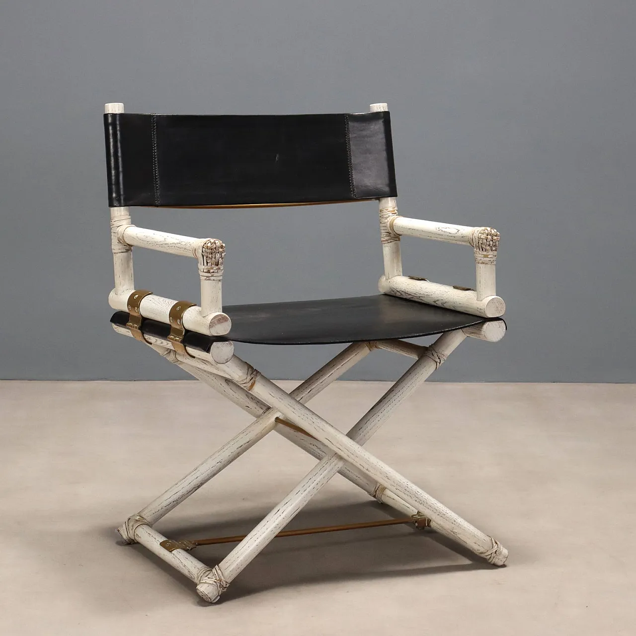 Console and chair in bleached wood, 1980s 9