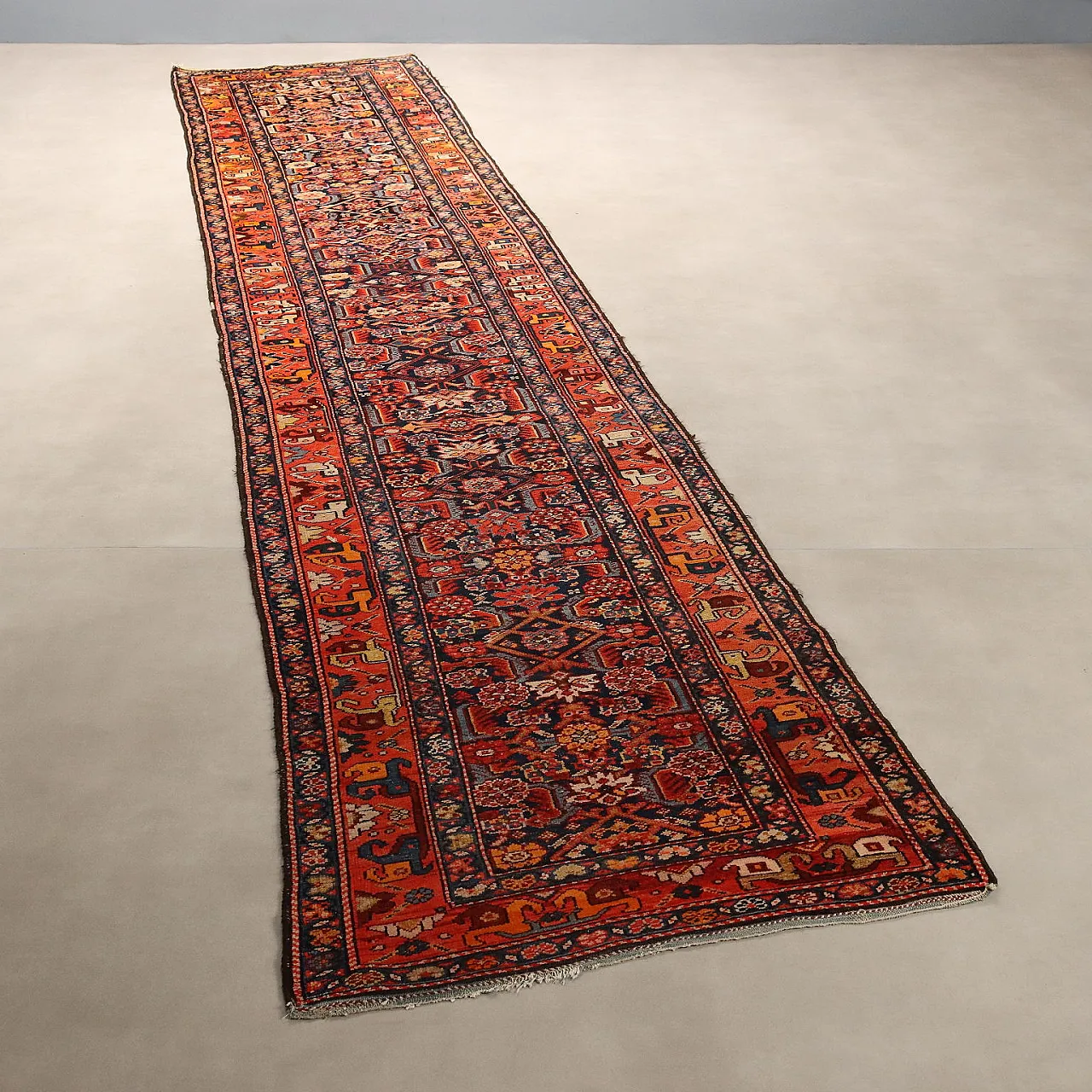 Malayer rug in cotton and wool, 20th century 1