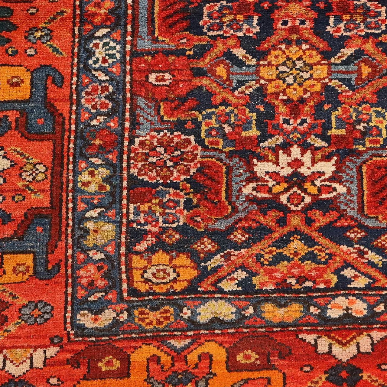 Malayer rug in cotton and wool, 20th century 5