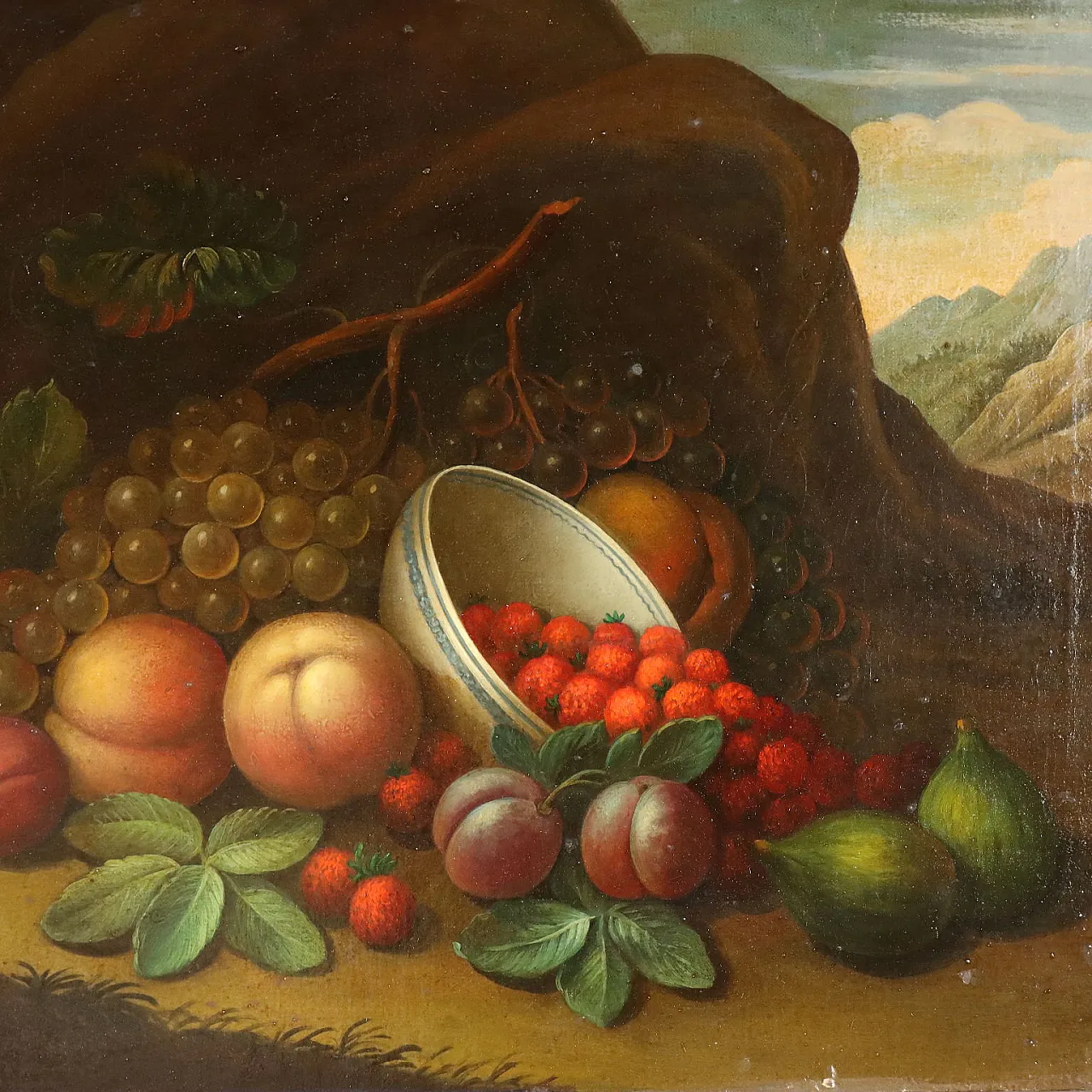 Still Life Painting with Fruit, oil on canvas, 19th century 3