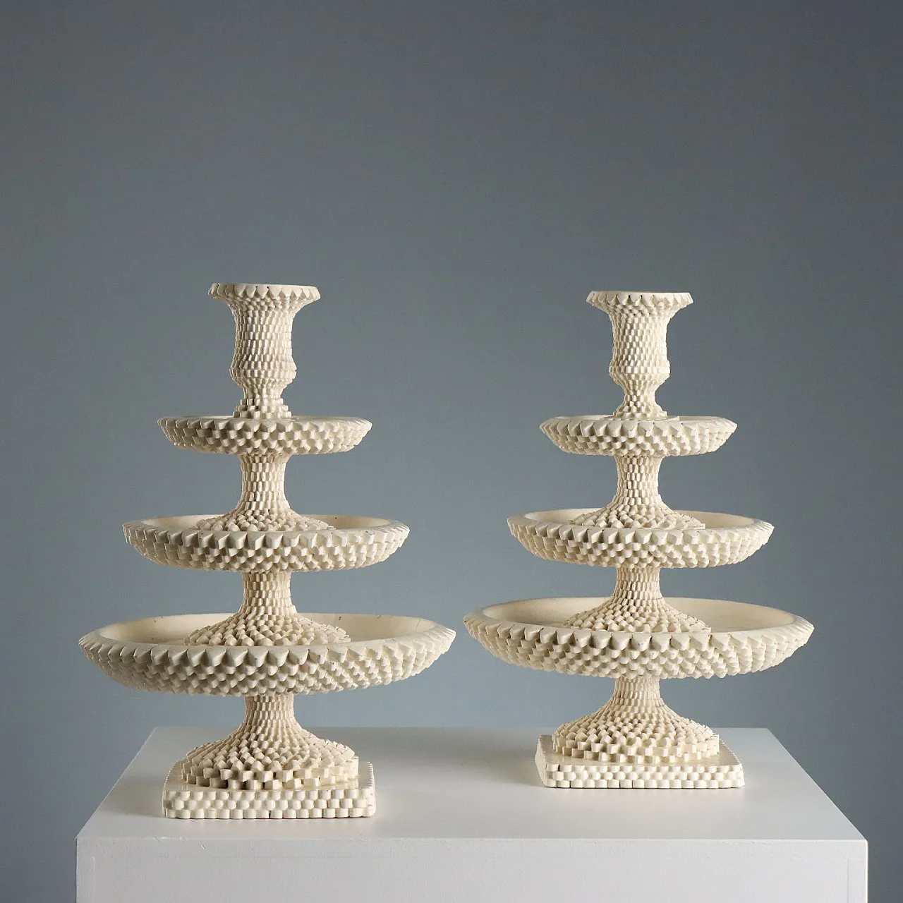 Pair of Neapolitan terraglia stands, 19th century 1
