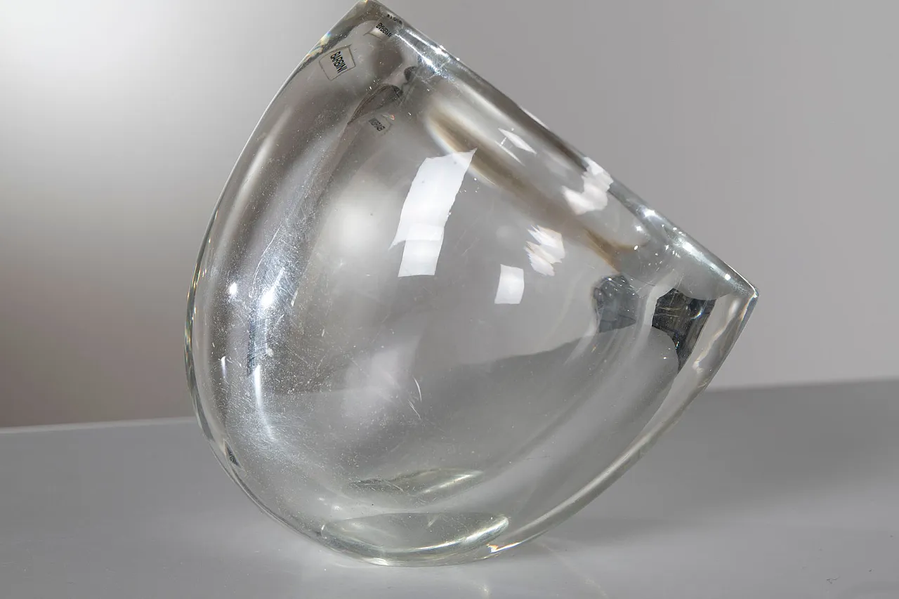 Sculptural clear glass vase by Alfredo Barbini, 1960s 8