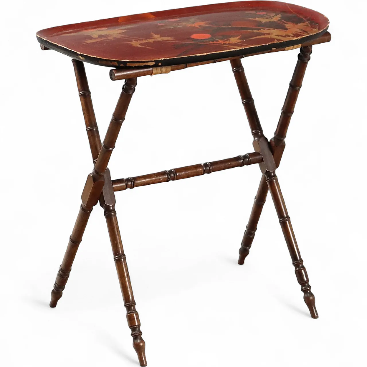Tray coffee table in lacquered wood, 19th century 8