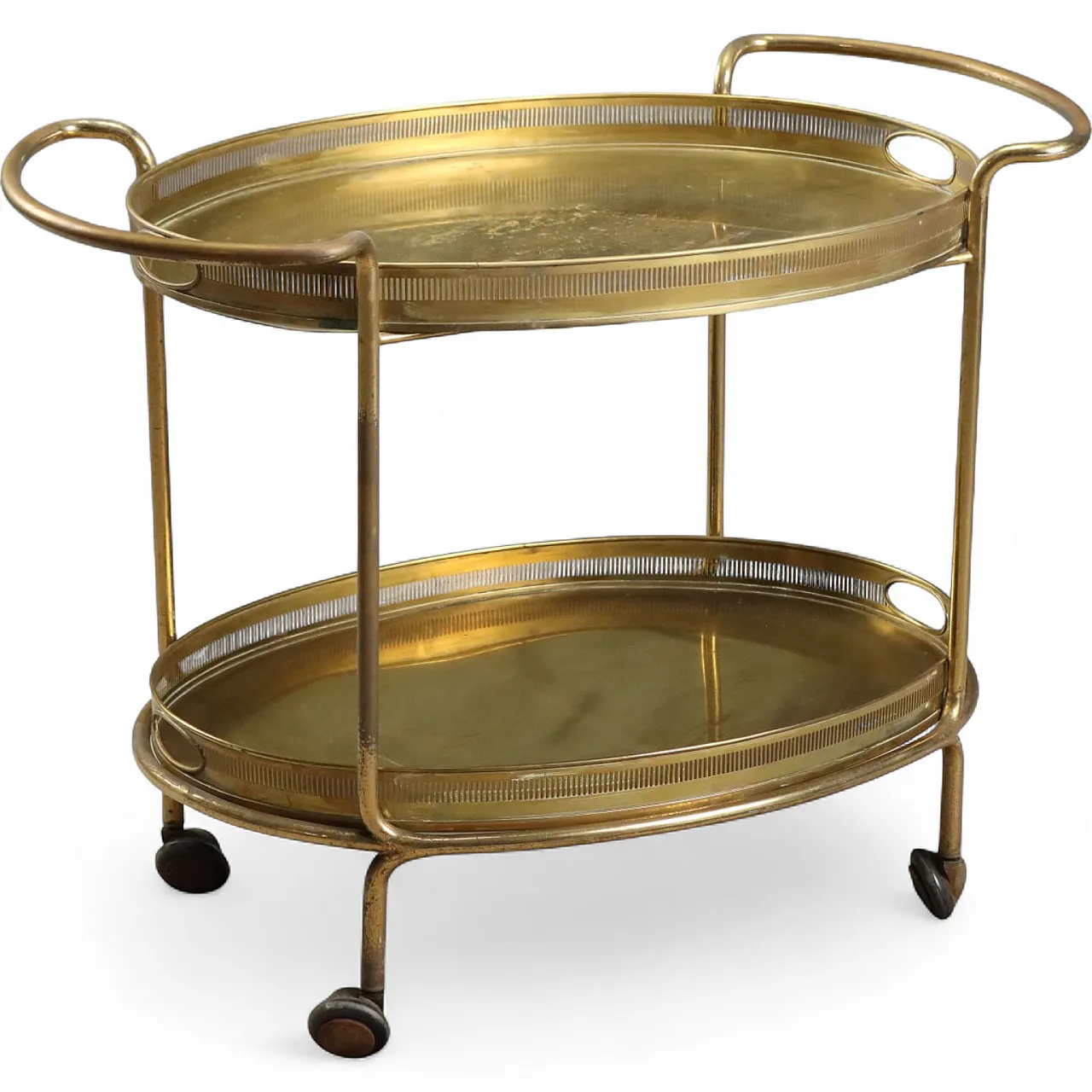 Brass cart, mid-20th century 11
