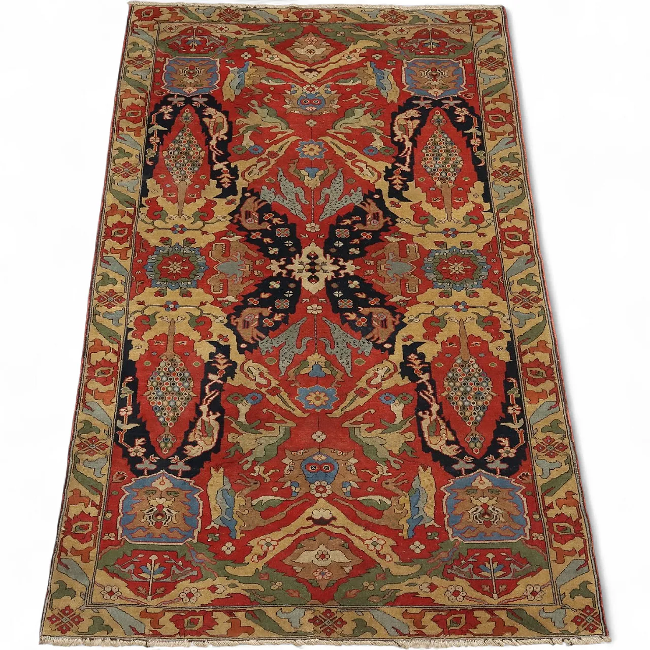Herat rug in wool, 20th century 9