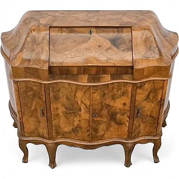 Walnut briar secretaire, early 20th century
