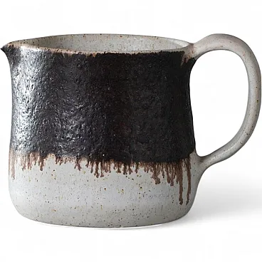 Minimalist stoneware pitcher by Bruno Gambone, 1960s