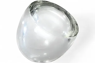 Sculptural clear glass vase by Alfredo Barbini, 1960s