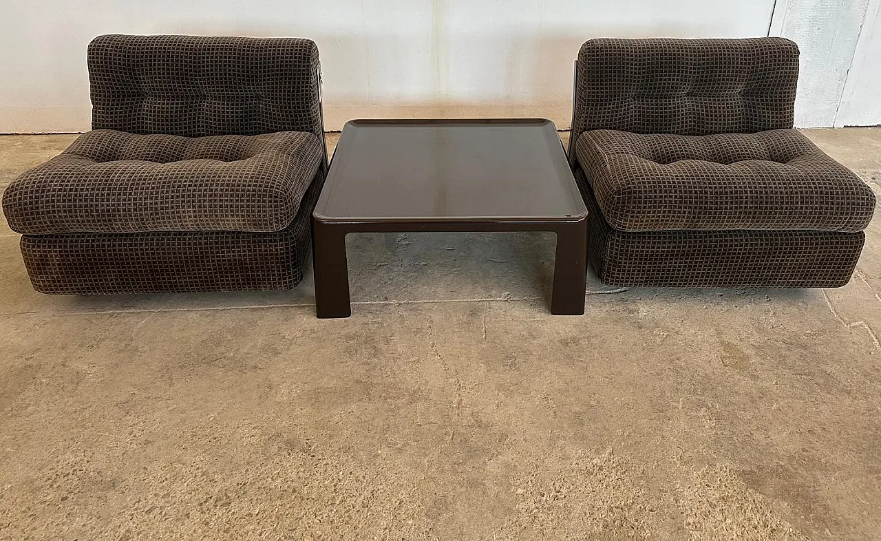 Set con poltrone Amanta di Mario Bellini per B&B Italia, anni '70 1