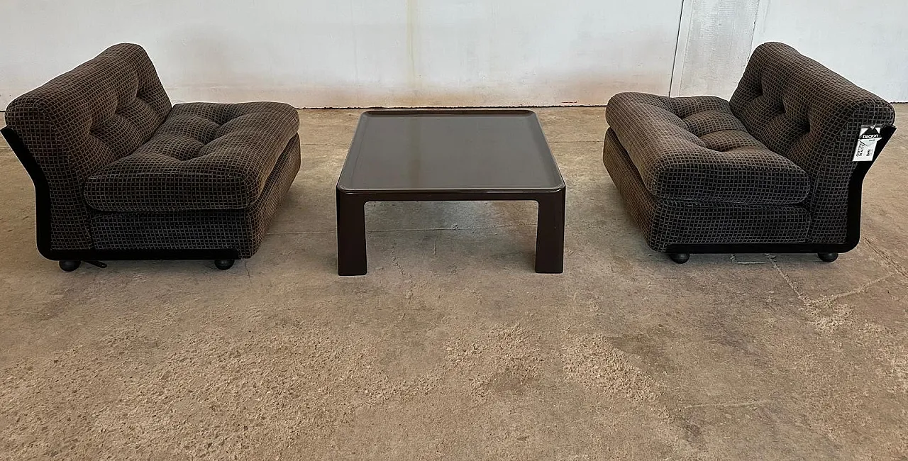 Set con poltrone Amanta di Mario Bellini per B&B Italia, anni '70 22